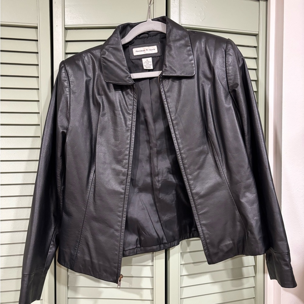 Black Leather Jacket by Preston & York